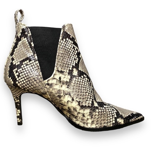 Zara Womens Leather Snakeskin Heeled Ankle Booties - Size 11 EU 42 - Picture 10 of 12
